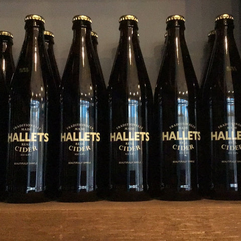 Hallets cider bottle